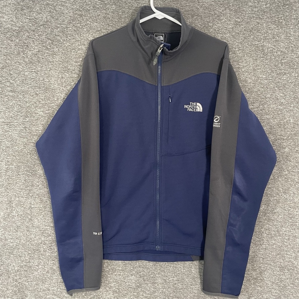 The North Face Flight Series Jacket Mens Large Blue Gray TKA Stretch Fleece